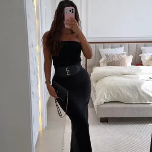 Jupe moulante à ceinture intégrée