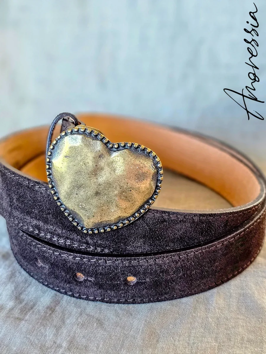 Ceinture Boucle Coeur Choco — Ceinture Chocolat Boucle Cœur Femme – Image 2