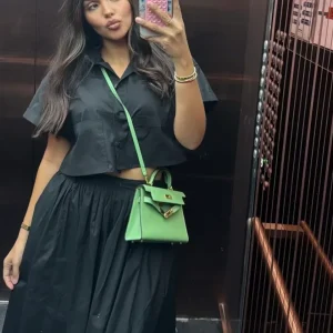 Chemise Crop noir