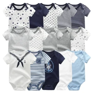 Lot 5 Bodys Bébé Coton | Imprimés Manches Courtes
