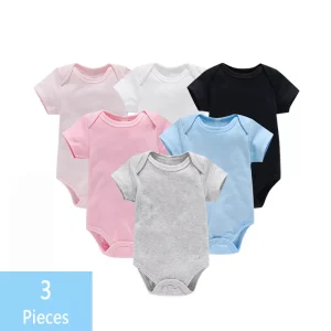 Lot de Bodies 3 Pièces Pour Bébé Unisexe