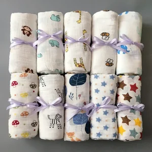 Langes en Mousseline en Coton pour Bébé