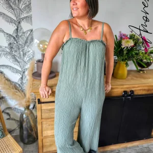 Combi-Pantalon Sofia Kaki — Combinaison Pantalon Kaki Femme